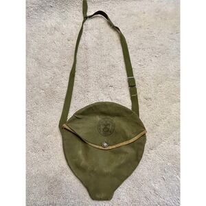 Vtg Boy‎ Scouts of America BSA Canvas Canteen Cover Green Shoulder Bag NYC Seal